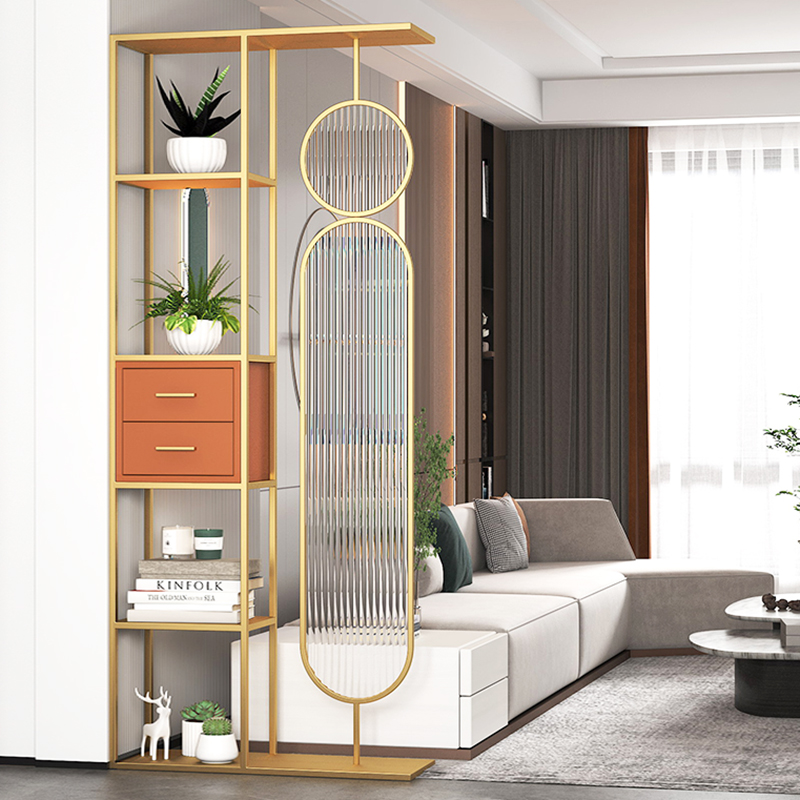 小户型网红横厅屏风隔断客厅沙发隔断柜进门餐厅镂空装饰简约现代