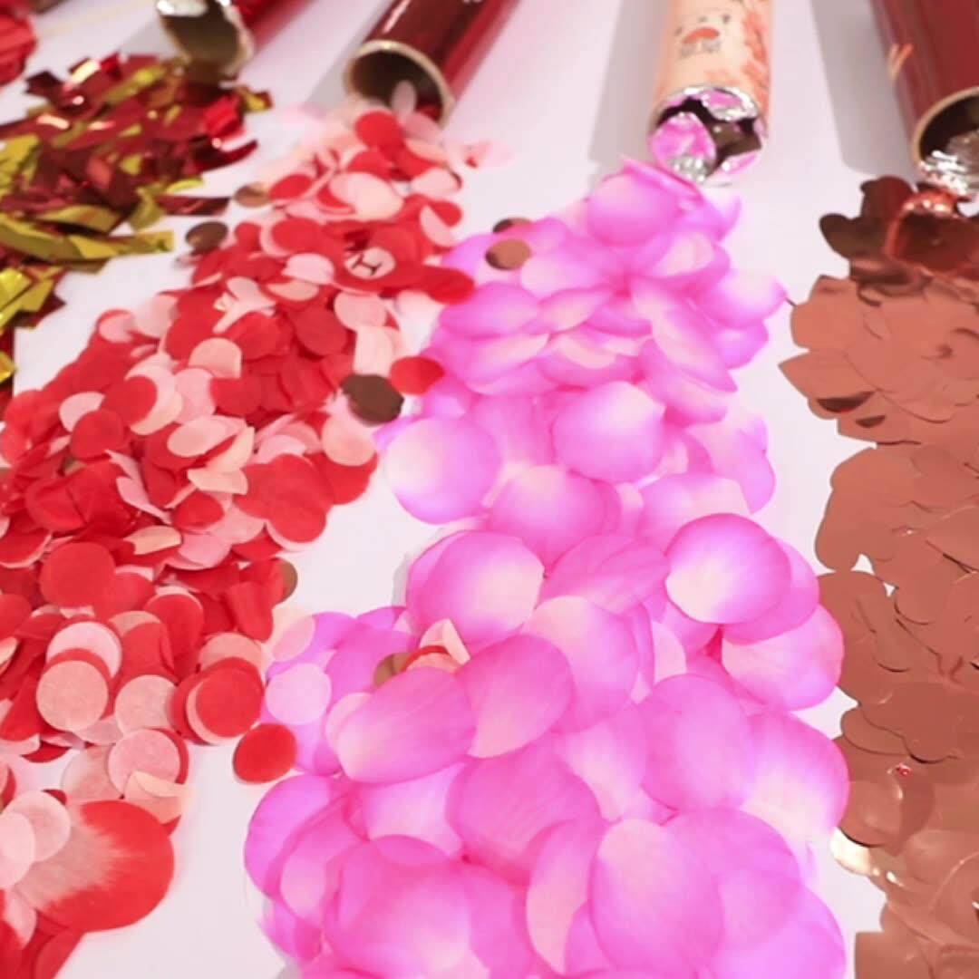 婚礼喷花筒婚庆用品手持礼炮开业亮片喜字手拧结婚礼炮电子礼花