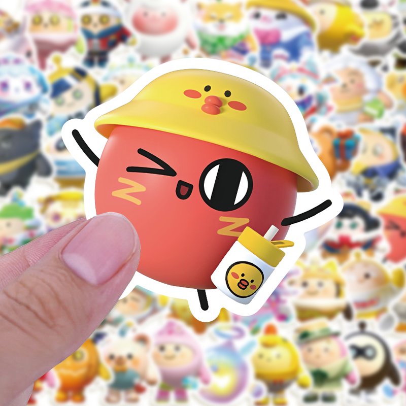 全套蛋仔派对贴纸表情包贴纸小贴画手帐手账可爱卡通换装奖励贴饰男孩