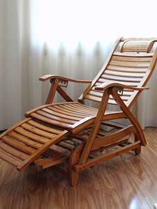 竹躺椅竹摇摇椅折叠椅子家用午睡椅凉椅老人休闲逍遥椅实木靠背椅