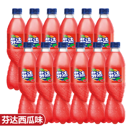 可口可乐西瓜味红芬达500ml61224瓶碳酸饮料果味汽水整箱包邮
