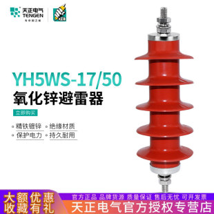 天正10KV高压配电型防雷器避雷器YH/HY5WS-17/50户外硅橡胶一体式