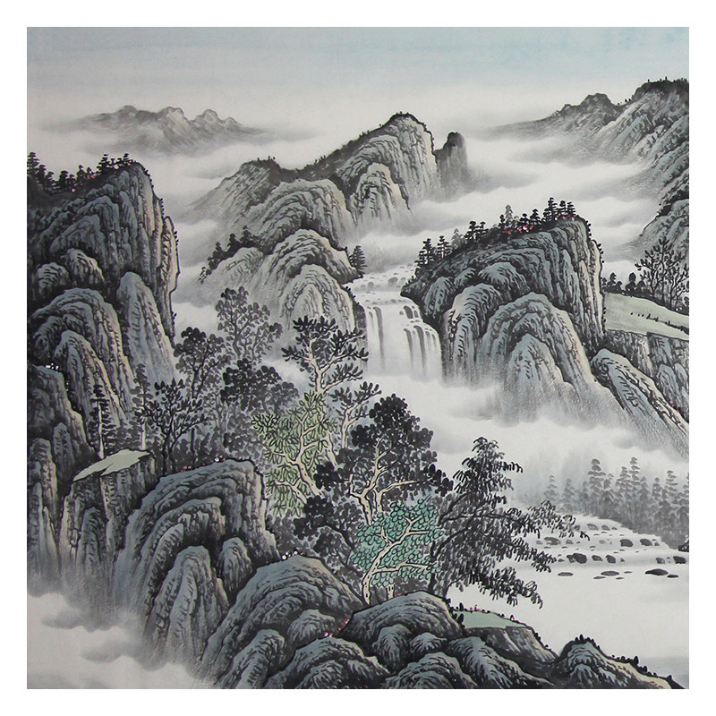 陈墨《春山泛舟》山东美协会员