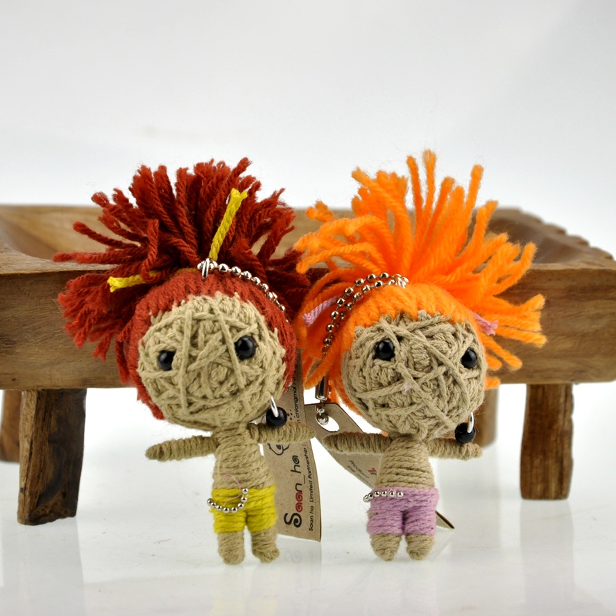 泰国手工编织saanha缠线娃娃包包挂配饰件挂件创意个性纪念品礼品