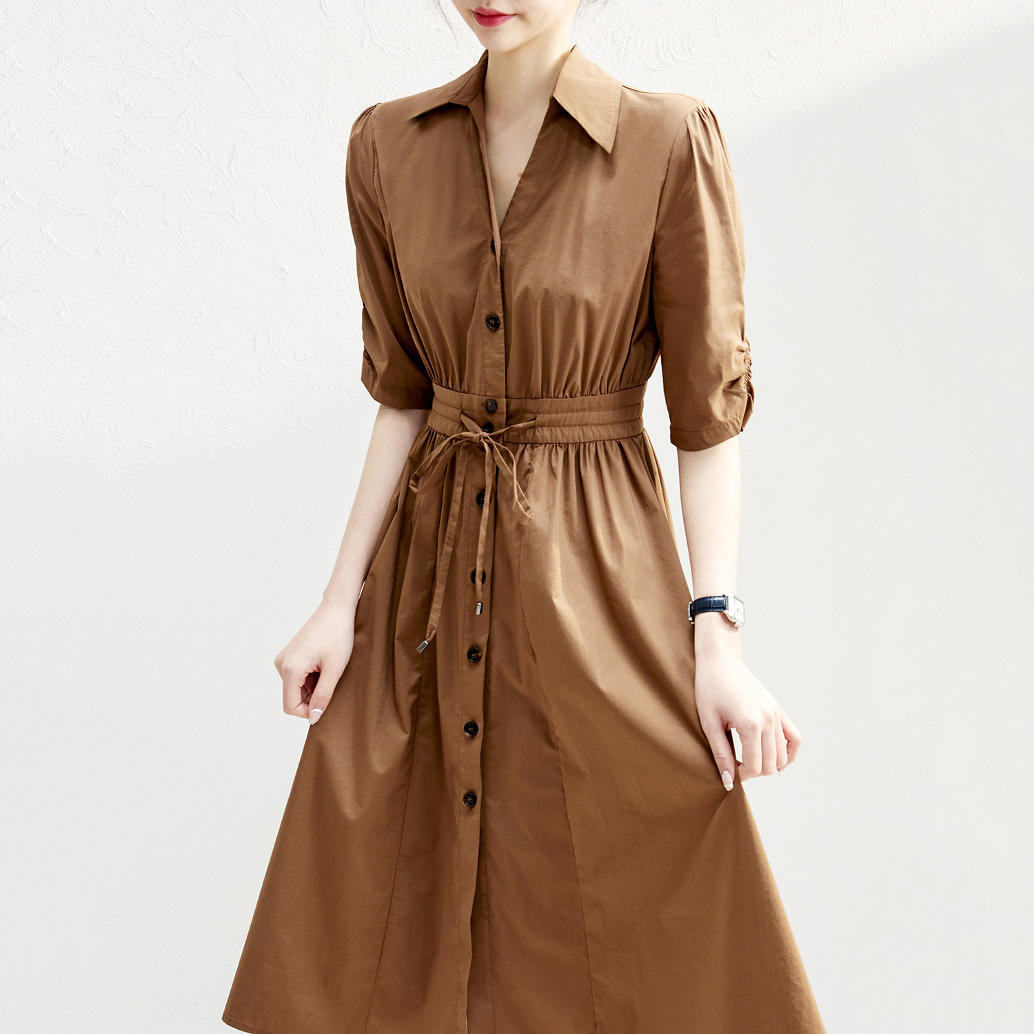 衬衣裙衬衫连衣裙