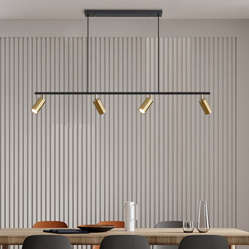 现代简约一字长条形服装店吊灯北欧设计师餐厅店铺前台可调角度灯