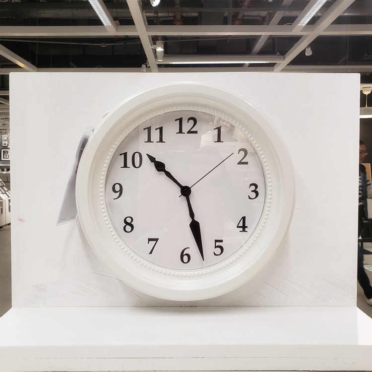 挂钟温馨宜家ikea桑卓时钟北欧风格钟表静音挂钟