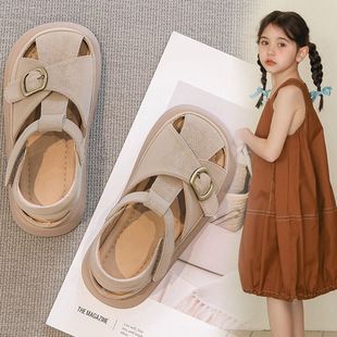 韩系女童包头凉鞋2024夏季新款儿童鞋子男童爆款百搭超轻薄运动凉