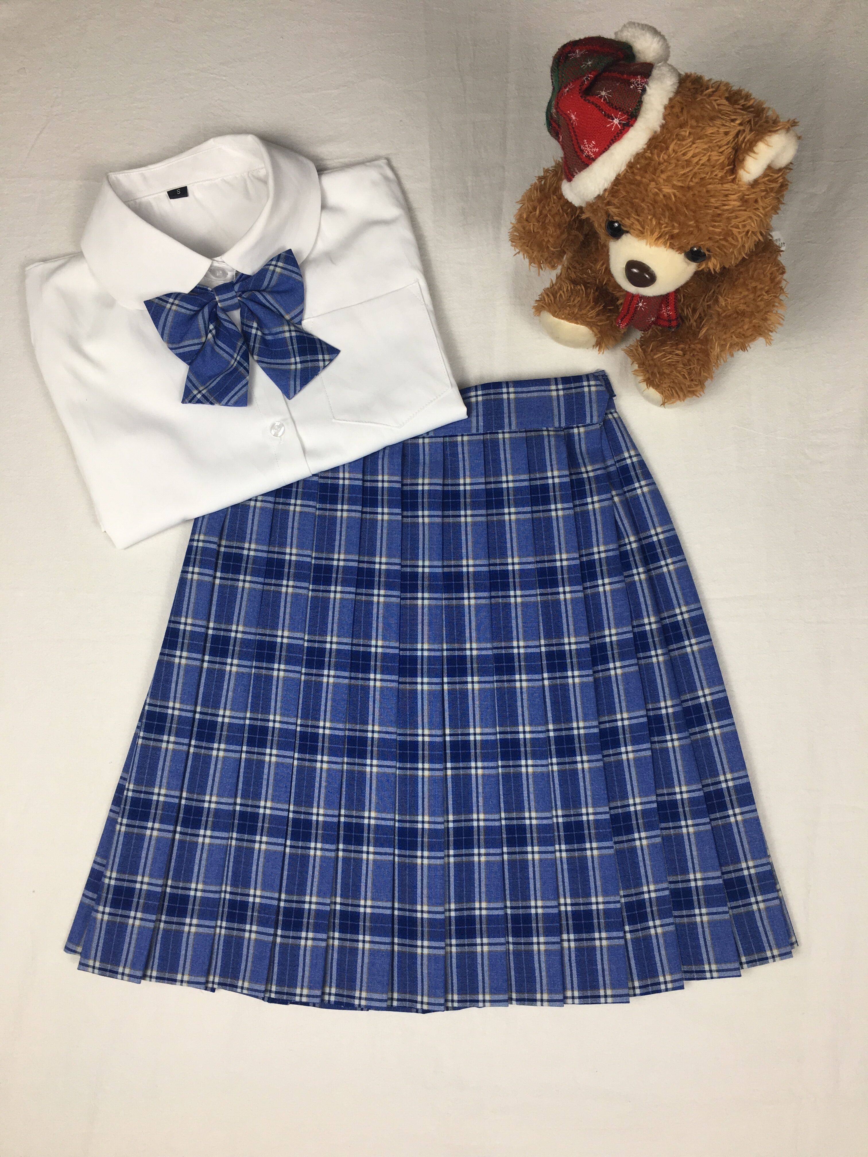 猫屿深海蓝jk制服裙正版日系学生水蓝色百褶裙