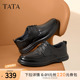 TATA他她商务休闲男士皮鞋舒适通勤黑色真皮软底爸爸鞋子MEZ02AM4