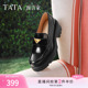 沈月同款TATA他她预言家粗跟乐福鞋女鞋英伦JK小皮鞋25新7GZ21AA5
