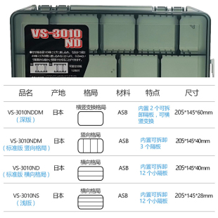 日本进口MEIHO（名邦）VS-3010路亚盒 收纳盒 储物盒配件饵盒