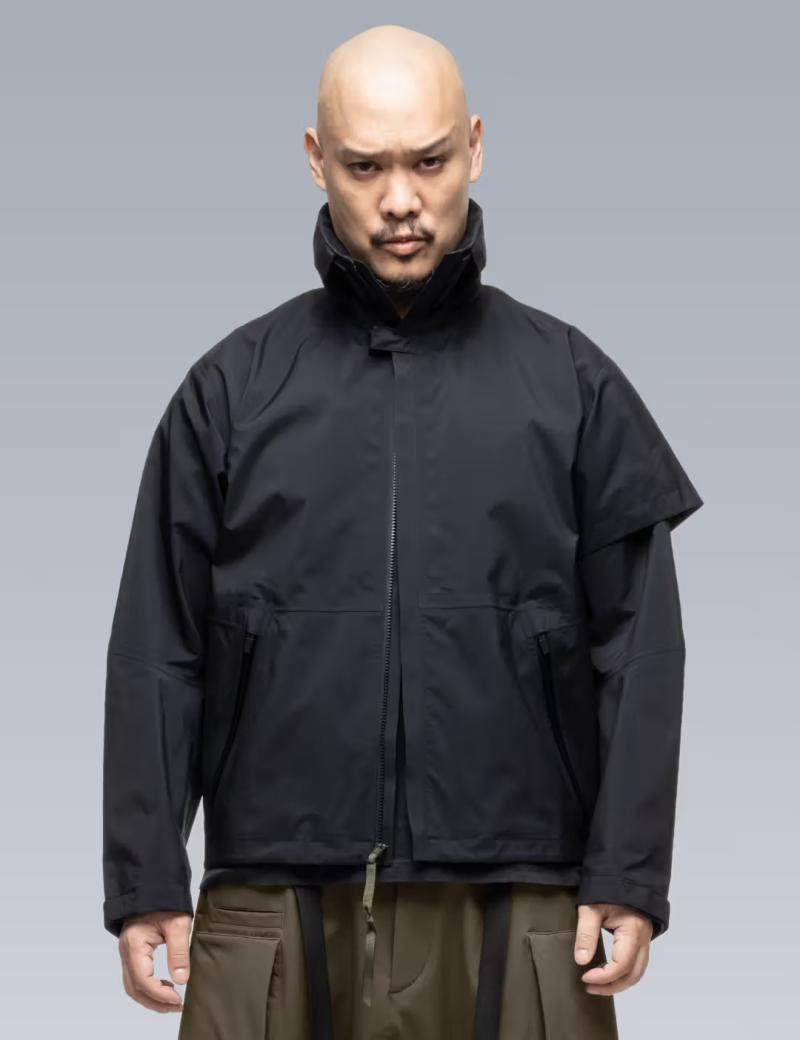 acronym 黑色j101-gt机能服防水耐磨工装外套连帽休闲夹克男新品