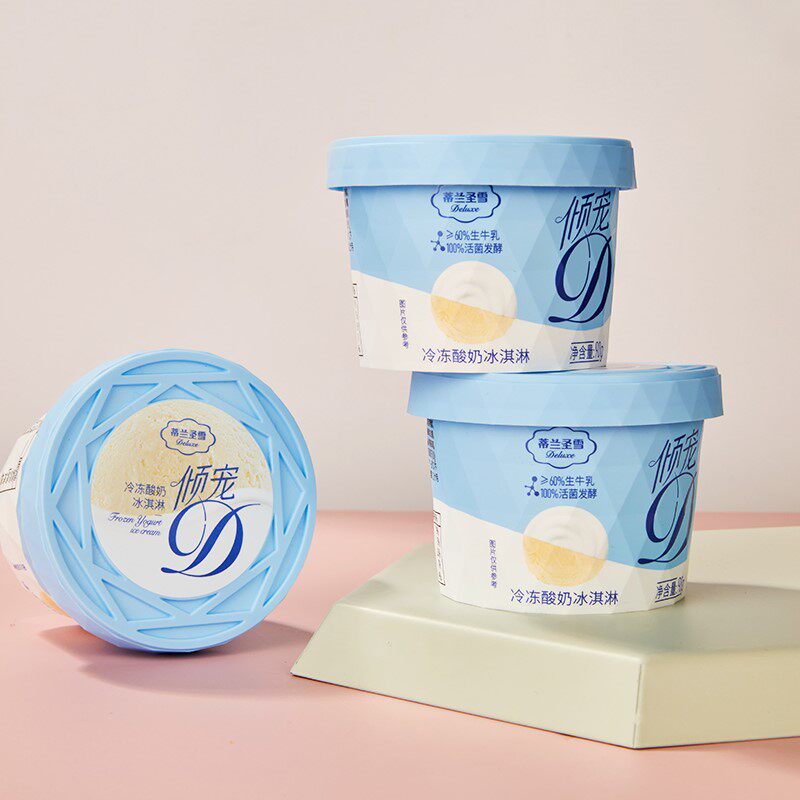 倾宠活菌发酵冷饮酸奶冰淇淋90g*6桶装冰激凌