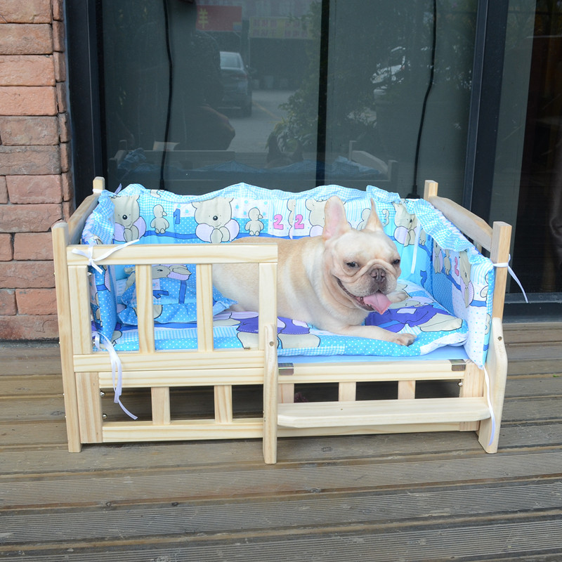 狗床实木质狗窝可拆洗小型中型大型犬泰迪金毛法斗巴哥离地宠物床