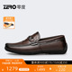 【商场同款】ZRO零度商务休闲皮鞋羊皮里2024夏季新款真皮豆豆鞋
