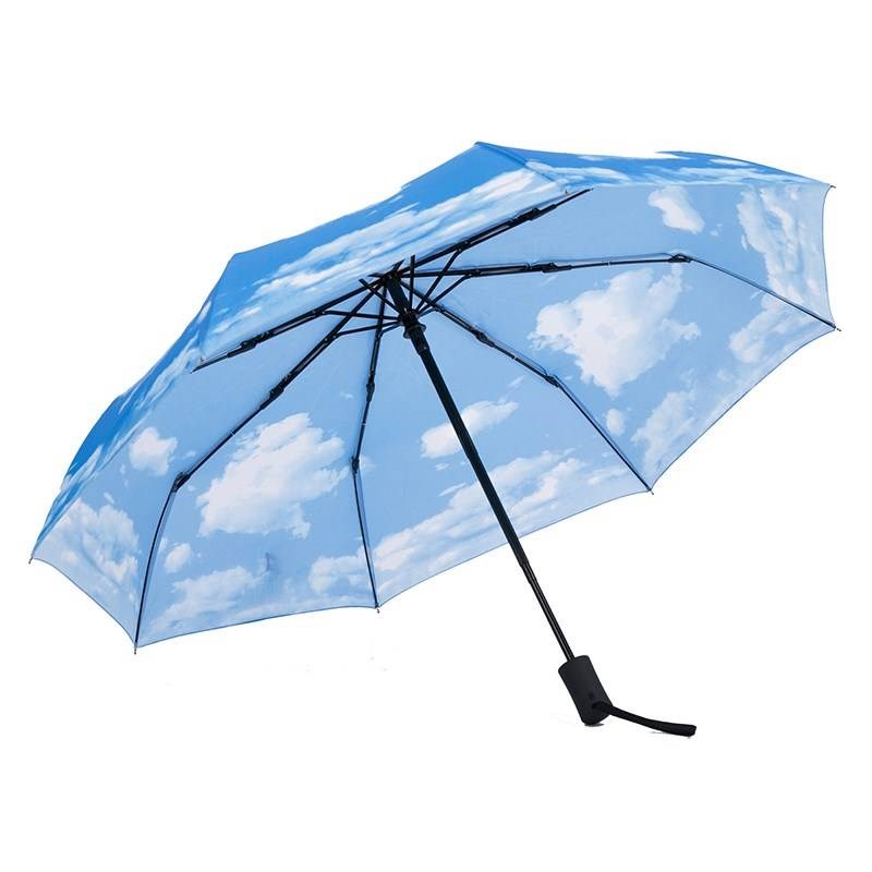 蓝天白云晴雨伞三折叠雨伞自动时尚个性自动伞防晒男女通用伞包邮在类目 居家日用, 伞/雨具/防雨/防潮, 伞中 - 来自Buy2taobao.com提供专业的淘宝代购服务