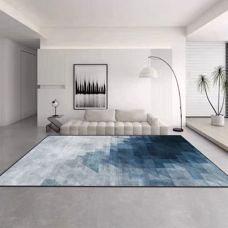 现代新款混纺水洗几何茶几毯北欧客厅沙发地垫大面积地毯轻奢家用