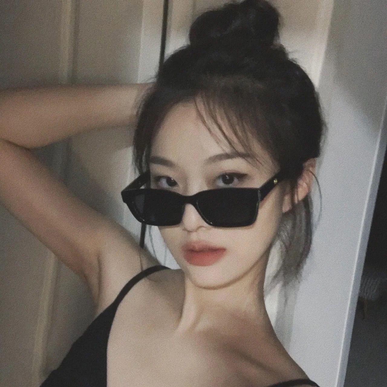 Jennie同款墨镜酷黑女潮ins小脸款街拍个性太阳眼镜猫眼豹纹复古