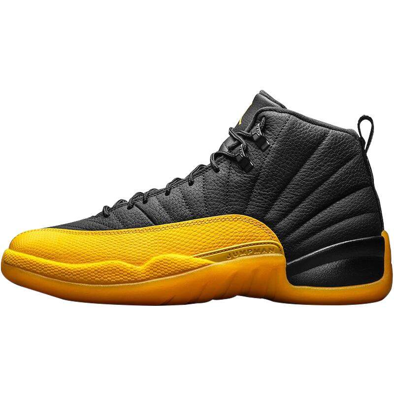 现货 烽火 air jordan 12 aj12 黑黄 大学黑金 篮球鞋 130690-070