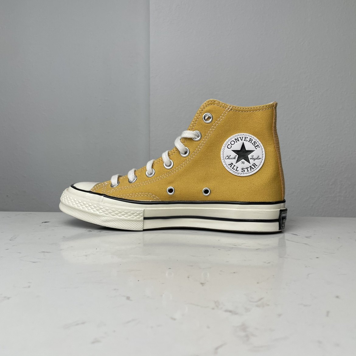 converse匡威1970s黄色高帮低帮三星标黄高帆布鞋162054c