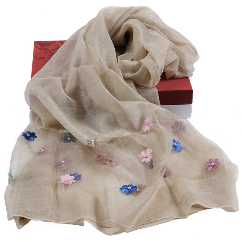 上海故事真丝围巾女春秋百搭韩版时尚