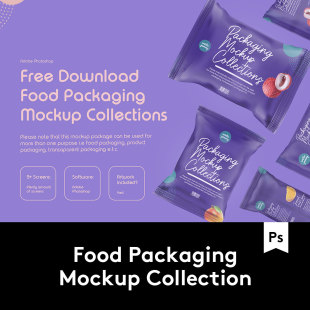 Food Packaging Mockup 18款食品小零食包装样机模板 M2020072004