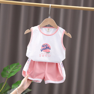 女宝宝夏装一岁半1六7七8八9九10十个月薄款夏季婴儿衣服分体套装
