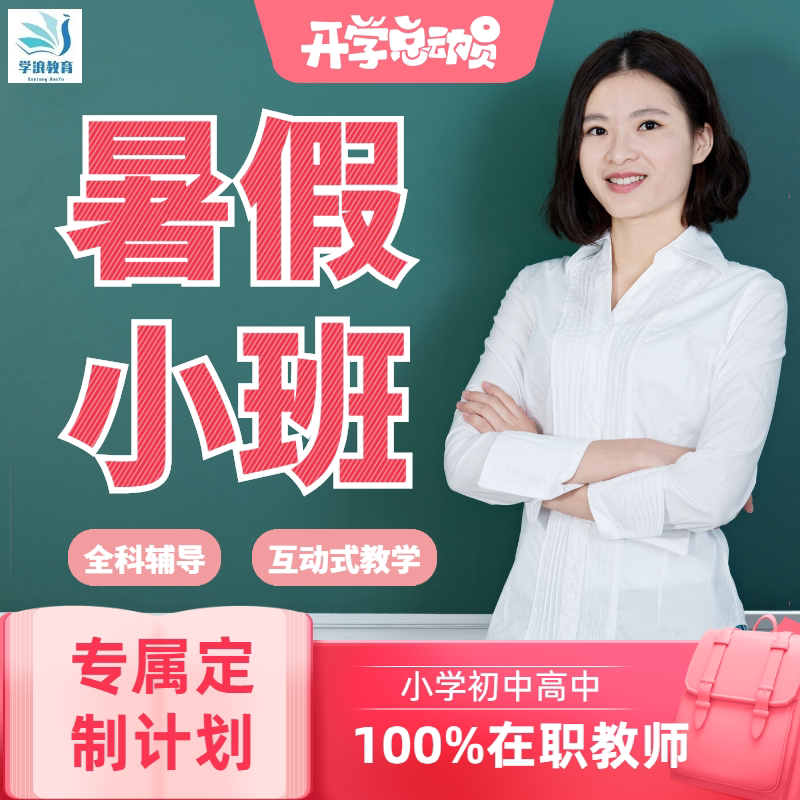 初中高中暑假班辅导,语数英语文数学英语暑假班课在线暑假网课