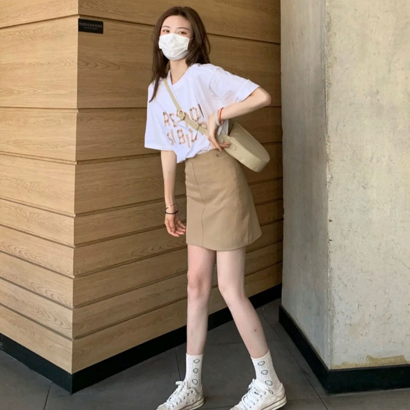 春夏季2021年新款盐系穿搭小个子网红炸街时尚减龄短裙两件套装女