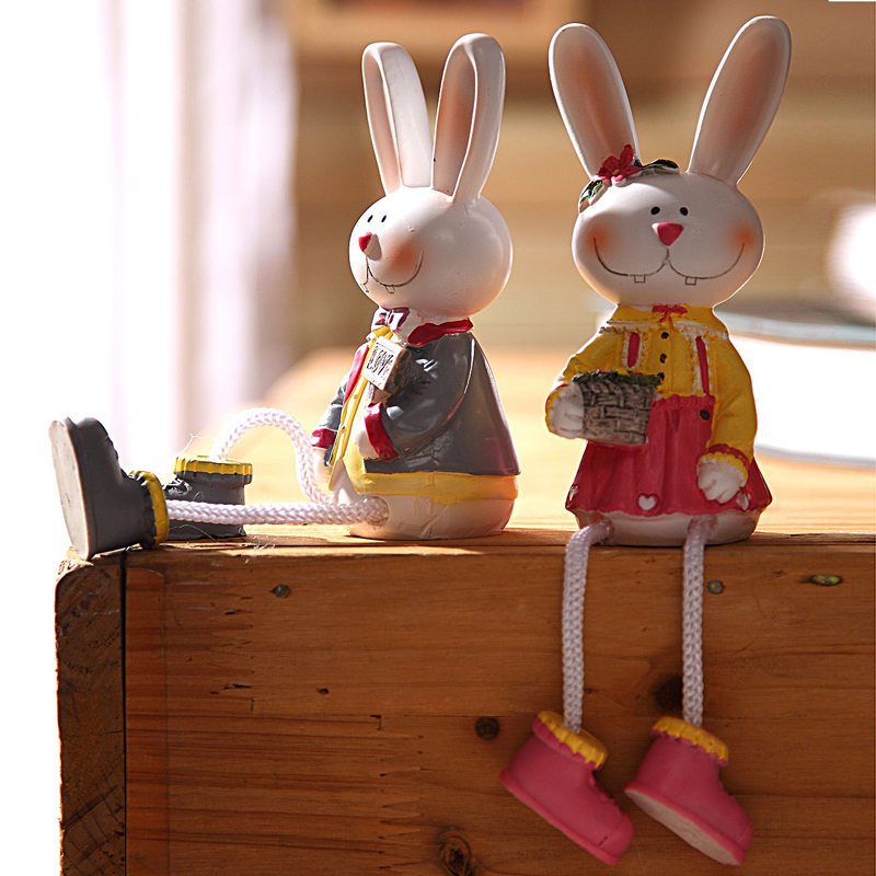 originality a living room bedroom lovers lovely rabbit resin Suspending a doll Decoration Study Home Furnishing ornament giftin the Festive supplies/Gift , Gift ideas , Creative Decoration category - from Buy2taobao.com to provide professional Taobao agent buy service