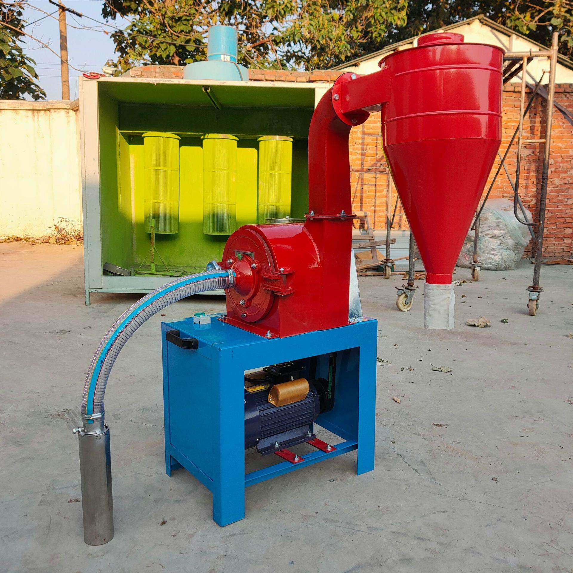 自吸玉米饲料粉碎机破碎机无尘粉碎机