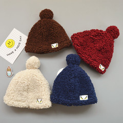 秋冬款男女宝宝套头帽 双层厚款羊羔绒帽子幼儿0-1-2岁