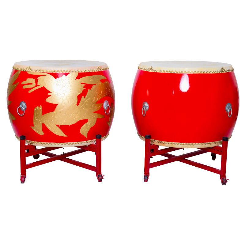 旗舰店161824寸1米12米15米立式大鼓牛皮战鼓中国龙鼓锣