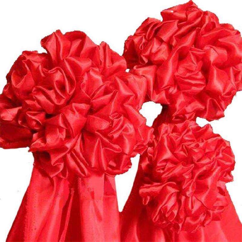 中式婚礼新郎胸花大红花绸缎红色绣球颁奖表彰花球结婚手牵引花