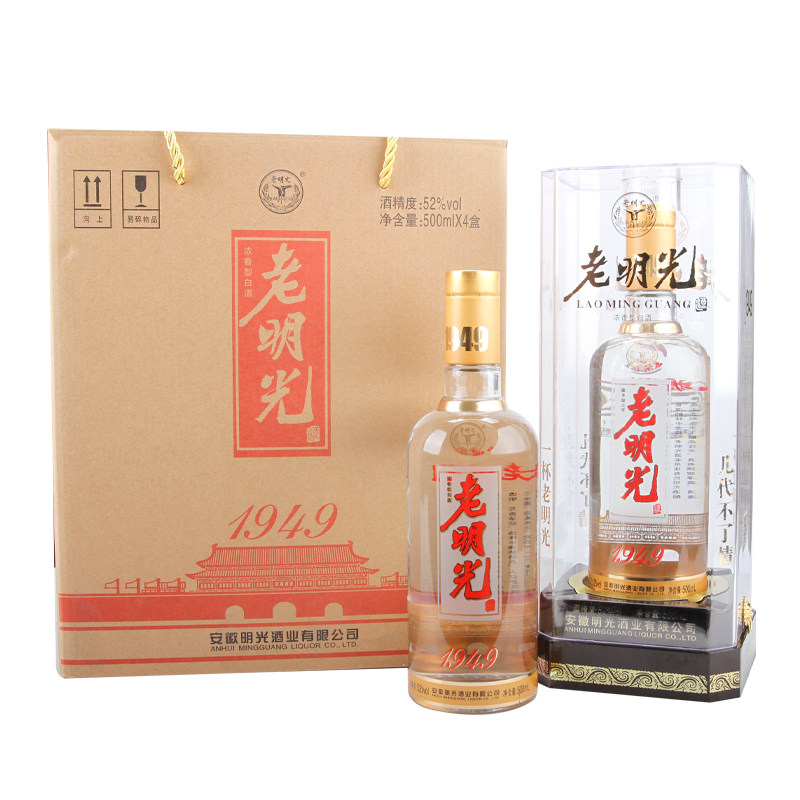 明光 老明光系列绵柔标准1949浓香型白酒52度 500ml*4瓶 整箱包装