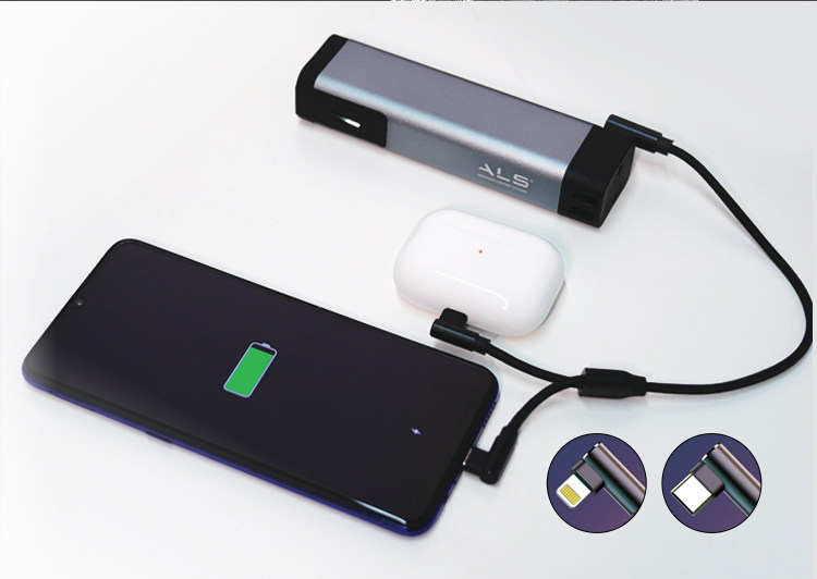 als多功能防水充电宝灯强光led灯超亮手电筒小巧便携户外灯露营灯