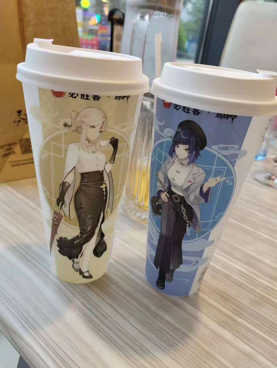 00折后价￥28必胜客原神联动正版全新未使用安柏优菈杯子披萨餐盒实物