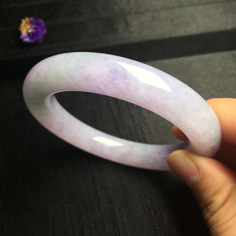 奇玉迹冰糯種紫色飄綠圓條翡翠手镯56.8圈口緬甸玉石天然翡翠A貨在類目 珠寶/鑽石/翡翠/黃金, 翡翠(新), 手飾中 - 來自Buy2taobao.com提供專業的淘寶代購服務