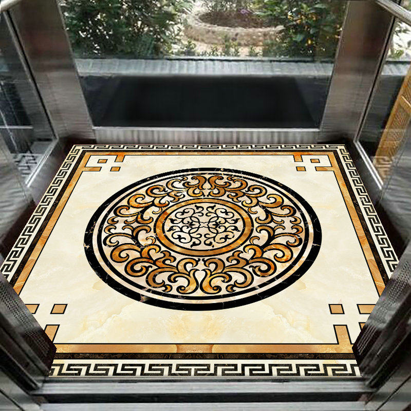 电梯地毯定制logo可擦洗阻燃pvc电梯垫商用星期地垫轿厢大理石纹