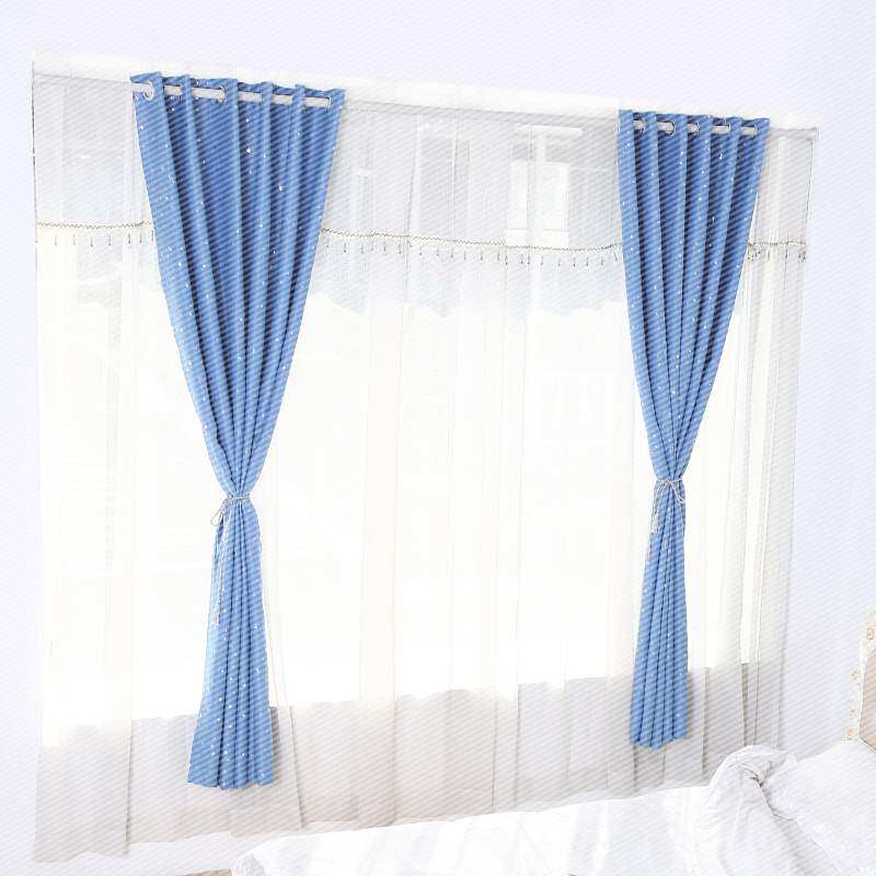 家用晾衣杆 伸缩 折叠帘子玻璃锁扣可自由伸缩收缩单杆隔断挂钩式_8折