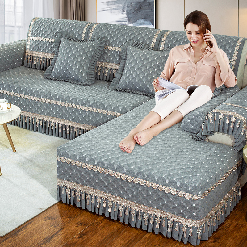 沙发垫三位一带贵妃转角沙发套l型欧式沙发罩全套2021