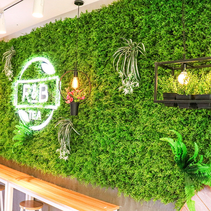 绿植墙仿真植物墙装饰工程客厅室内背景花墙面绿色壁挂塑料假草坪