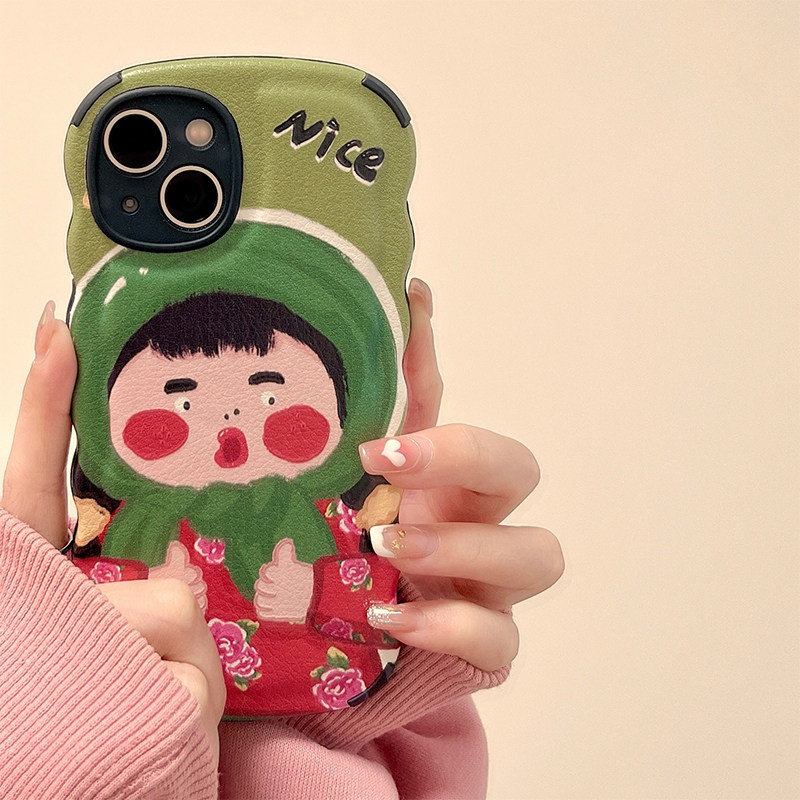 趣味搞怪东北大花袄比赞女孩适用iphone14手机壳苹果13promax新款12