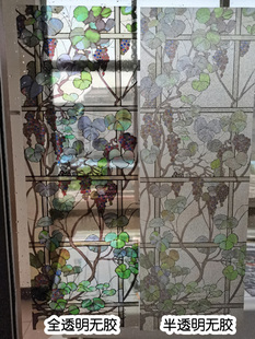 欧式个性教堂彩色玻璃贴膜 按尺寸定制橱窗窗户环保防水不透贴纸