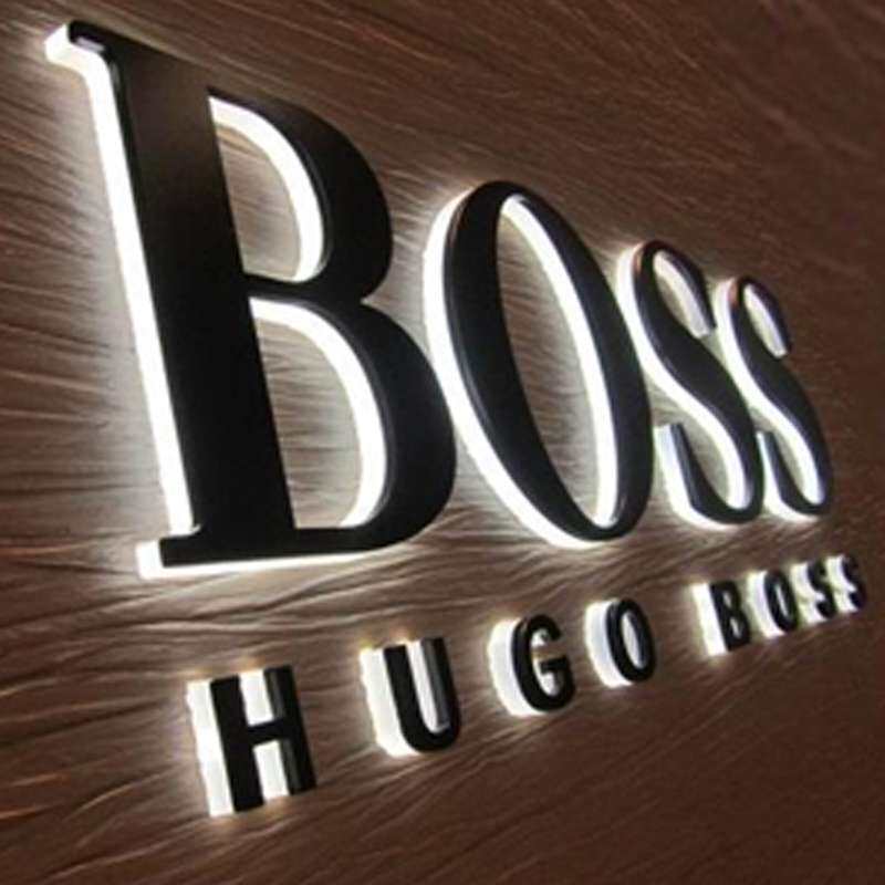 发光字 背光字 定做_迷你发光字定做招牌门头精工无边树脂拉丝不锈钢