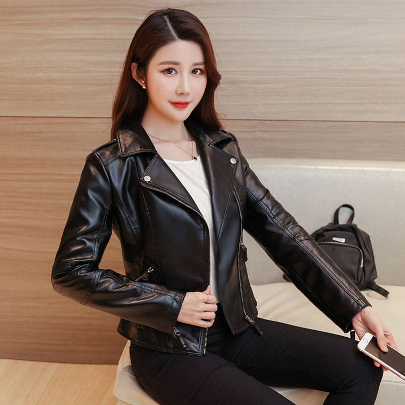 小皮衣女短款春秋2018韩版新款