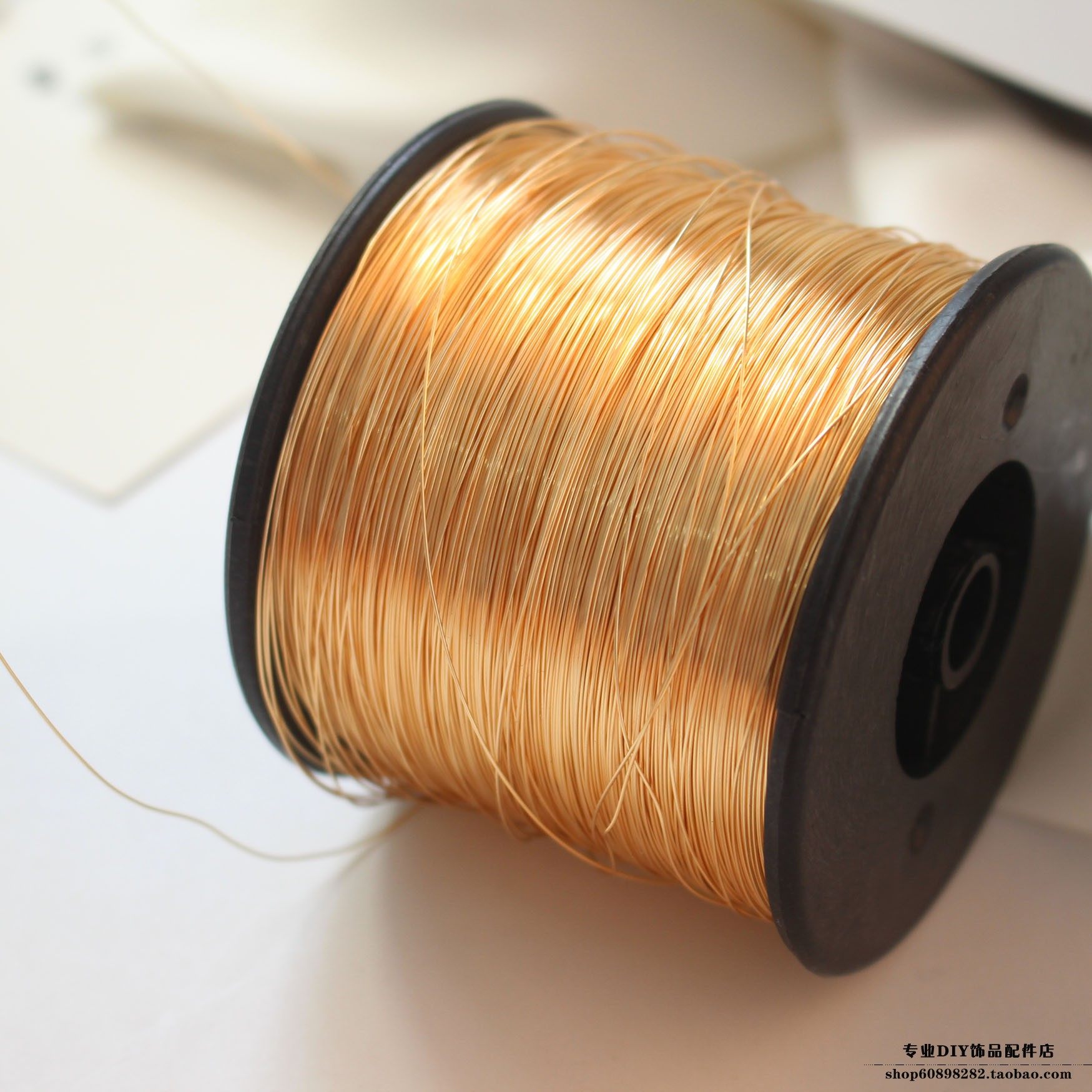 铜镀真金金保造型铜丝手工diy串珠配件1米其他diy饰品配件