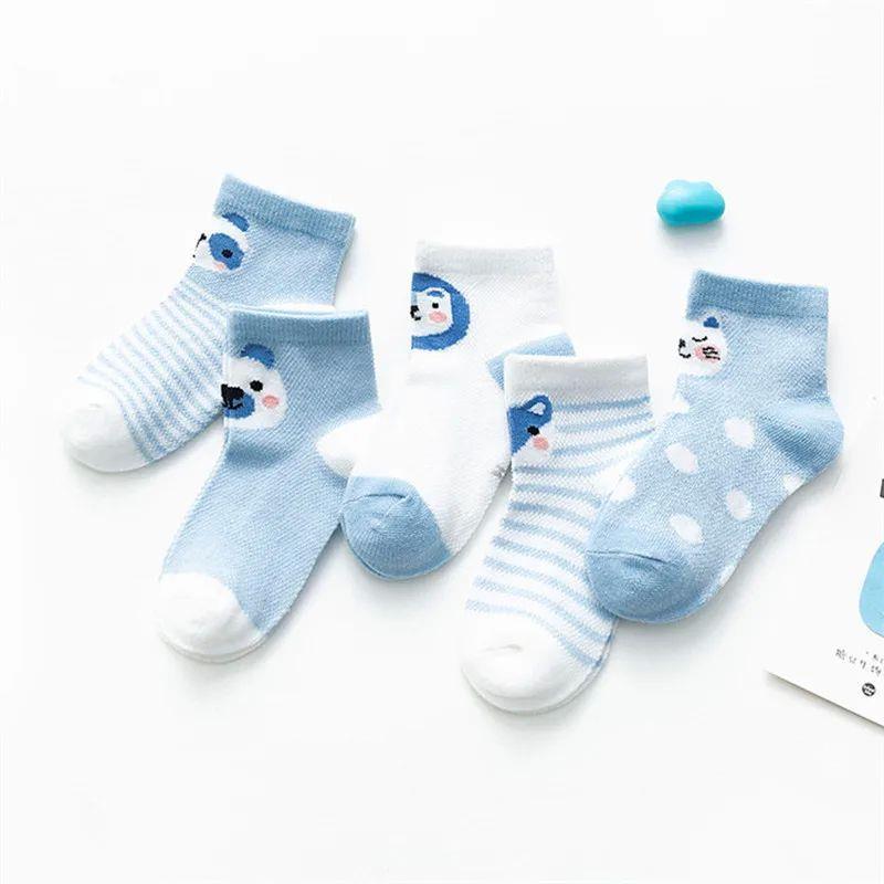 5Pairs/lot Newborn Baby Boys Girls Socks Summer Mesh Thin To