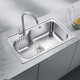 欧琳水槽单槽套餐 304不锈钢水槽套餐  厨房洗菜盆单槽 OLWG73450